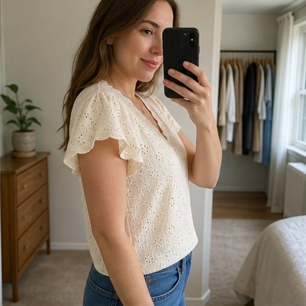 Ivory Tunic Blouse - Picture 3 of 6